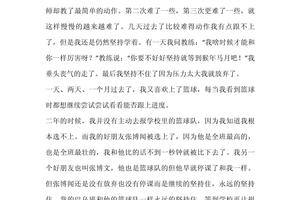 篮球训练心得体会350字怎么写